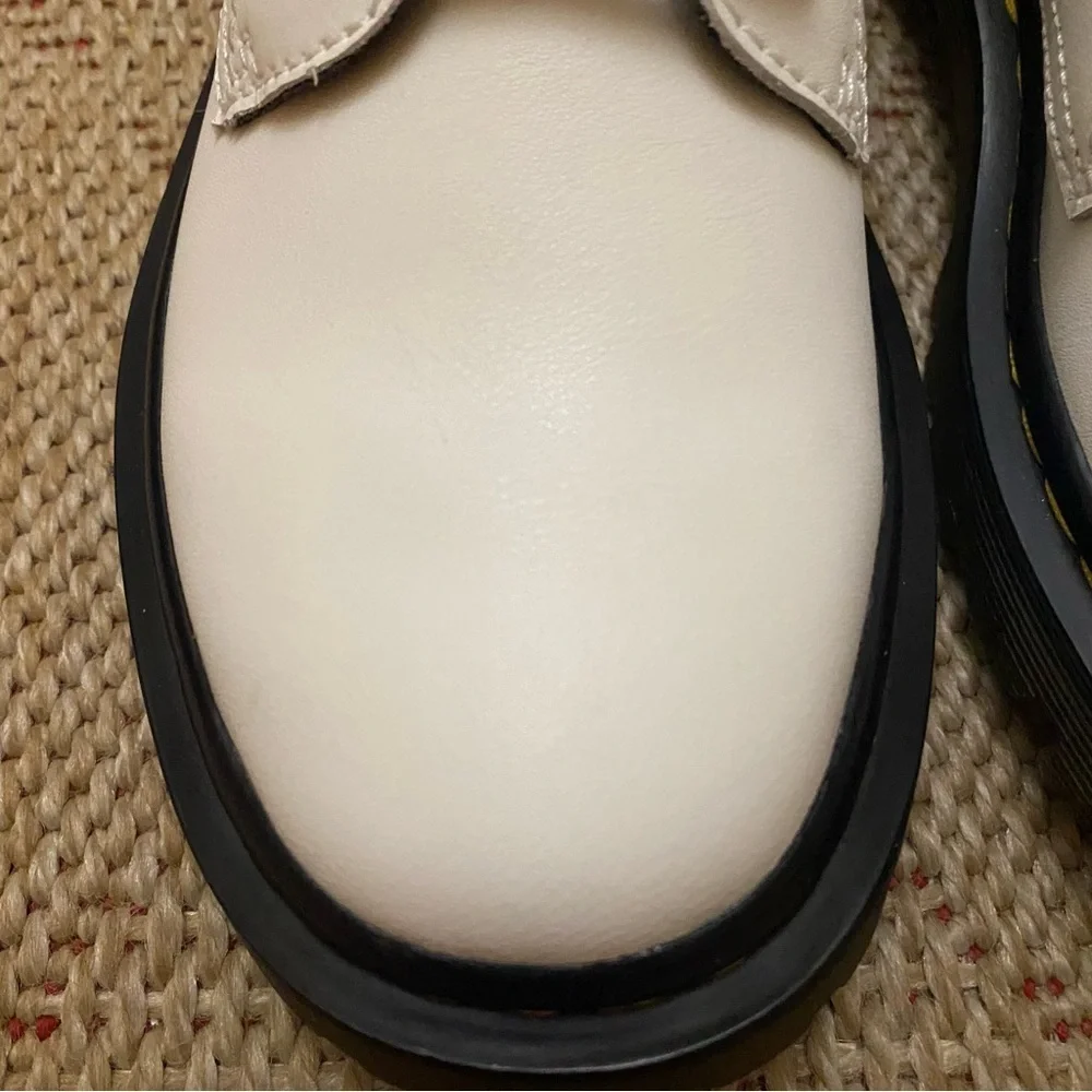 Dr Martens Luana White Leather Lace Up Combat Boots sz 6 - Picture 4 of 12